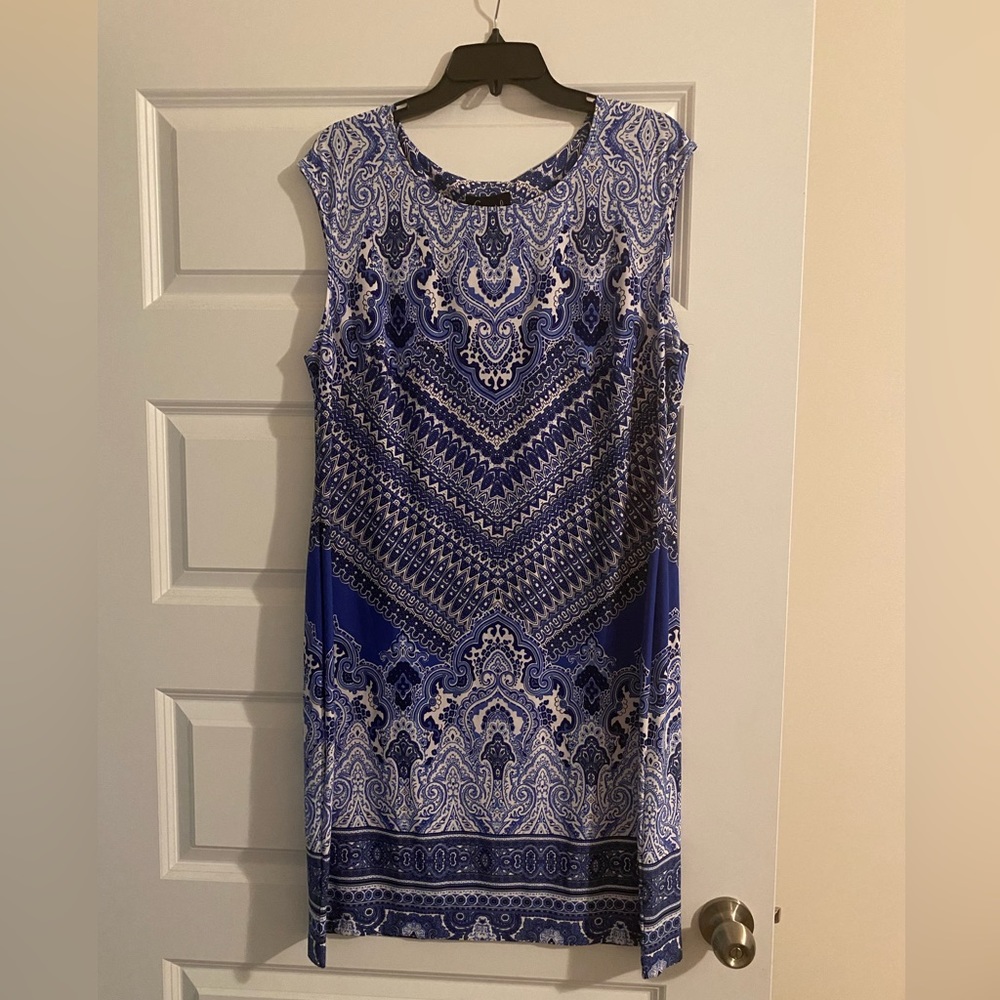 Navy blue midi dress
